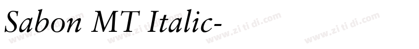 Sabon MT Italic字体转换
